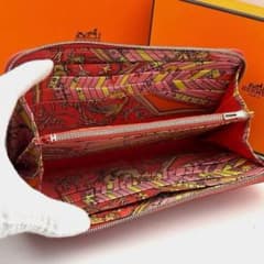 ★美品★エルメス 長財布 オレンジ アザップロング シルクイン 2013年製 ☆美品☆エルメス 長財布 オレンジ アザップロング シルクイン 2013年