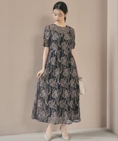花柄レース ドレス ワンピース 結婚式 パーティーのサムネイル