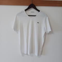 LACOSTE ラコステ Vネック Tシャツ ホワイト 4のサムネイル