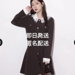 お値下げしましたRirandture レースカラーミニニットワンピース - メルカリ