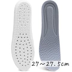 インソール 中敷き 軽量 立ち仕事　スポーツ　グレー 27-27.5cm ②