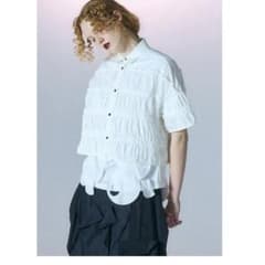 ENFOLD TIERED GATHER SHIRTシャーリング半袖ブラウス ENFOLD TIERED GATHER SHIRTシャーリング半袖ブラウス - メルカリ