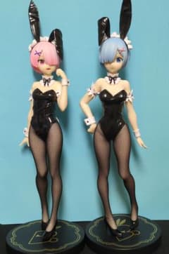 리제로 렘 램 BiCute Bunnies 블랙 토끼 피규어 걸