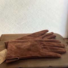 〈未使用品〉ブラウン 豚革 指ありグローブ　手袋のサムネイル