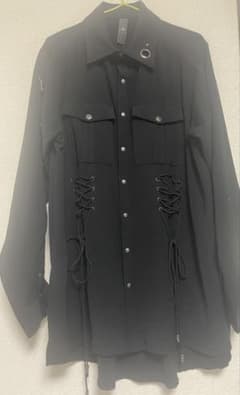 1点ものですので、お早めにどうぞ/ozz conte 長袖シャツ レースアップのサムネイル