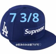 Supreme MLB ロゴキャップ NEW ERA ドジャース 7-3/8 - メルカリ