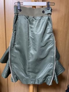 sacai ペプラムスカート MA-1 カーキ - メルカリ
