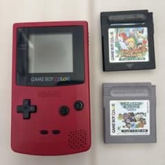 ゲームボーイカラー レッド 本体とソフト2本セット【ジャンク】のサムネイル