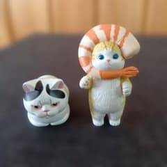 猫 フィギュア 2体セット