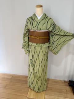 美品！絞り小紋／未使用袋帯と帯締め付き - メルカリ