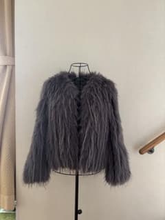 グレー ファーショートジャケットのサムネイル
