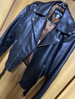 牛本革　革ジャン　ダブル　ライダースのサムネイル