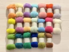 【20色-B】羊毛フェルト 原毛 95g 素材 染めウール Candyセットのサムネイル