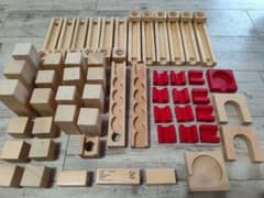 小さな大工さん くねくねスロープ ビー玉ころがし 木製 知育玩具 Hape 