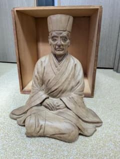 奥田木白　赤膚焼千利休坐像 木箱付き 奥田木白 赤膚焼千利休坐像 木箱付き - メルカリ