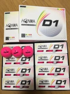【新品】ピンク　本間　D1 ゴルフボール　２ダース（24球）　2020年モデルのサムネイル