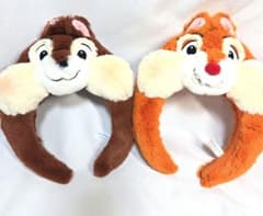 칩과 데일 귀 첨부 카츄샤 2개 세트 카츄샤 피물 디즈니