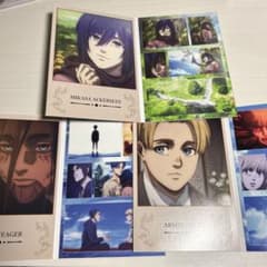 進撃の巨人一番くじG賞メモリアルカード　エレンミカサアルミンセットのサムネイル