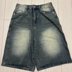 Washed Baggy Half Pants デニム ハーフパンツ Lサイズのサムネイル