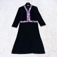 極美品✨LEONARD レオナール カンカン 花柄トリム ロングワンピース 38