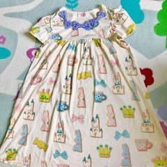 シャーリーテンプル130ウサギプリントリボンワンピースのサムネイル