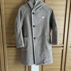 お値下げ　DANTON フード付きウールコート グレーのサムネイル