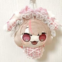 ①にじまるっと　ぬい服　ヘッドドレス　スタイ　ピンク チェック リボン　うさぎのサムネイル