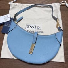 新品 ポロラルフローレン Polo ID ワンショルダーバッグ 水色 タグ付き 