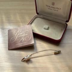 ケース付】MIKIMOTO ミキモト K14 アコヤ真珠 パール ピンブローチ