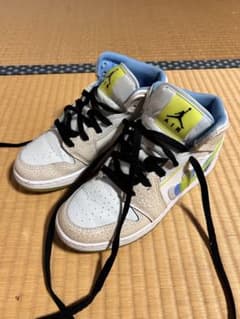Air Jordan 23cm ミドルカット ホワイト/ライムグリーンのサムネイル