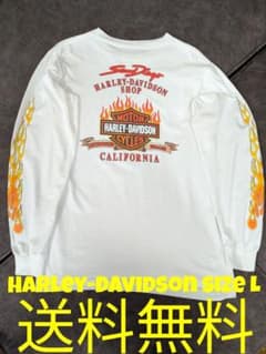 ア*中様 Harley-Davidson ロンT ショップロゴ フレイム カルフ - メルカリ