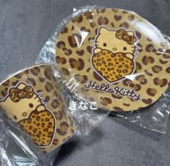 アベイル 日焼けキティ ヒョウ柄 メラミンプレート ギャル 皿 カップ