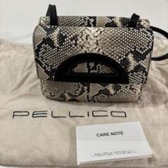美品】PELLICO ペリーコ ショルダーバッグ パイソン柄×黒 - メルカリ