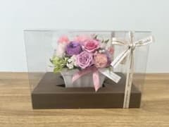 【美品】hanayoshi プリザーブドフラワー ケース入り パステルカラのサムネイル