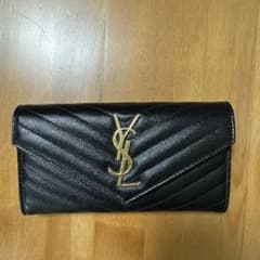 SAINT LAURENT ブラックレザー長財布のサムネイル