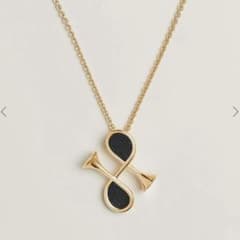 HERMES ホルン型ネックレス Pendant Cor H イエローゴールド | Mercari