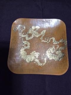 銅鍛金製　菓子器　銀舟　お茶道具　伝統工芸品　高岡銅器 銅鍛金製 菓子器 銀舟 お茶道具 伝統工芸品 高岡銅器 - メルカリ