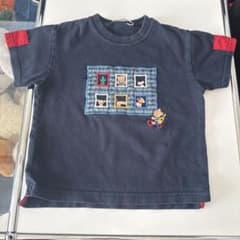 familiar ファミリア Tシャツ 100 ネイビー 刺繍のサムネイル