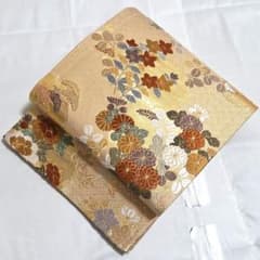 B5◇着物くつろぎ 美品 唐織 佐賀錦 雪輪能衣文 六通 正絹 フォーマル