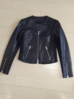 ALLSAINTS レザーライダースジャケット ブラック ⑧のサムネイル