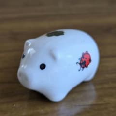 ドイツ製 天使 でんぐり返し 陶器の置物 幸運の豚 陶器 置物 てんとう虫 四葉のクローバー ドイツ
