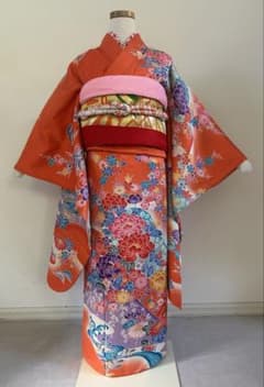 7歳 七五三 正絹着物 古典柄 帯 帯揚げ 帯締め しごき セット - メルカリ