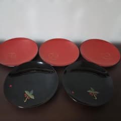 漆器 菓子皿 5枚セット