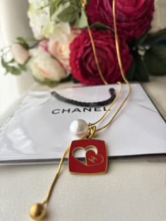 CHANEL ハートチャーム❣️付き パールネックレス❣️新品未使用 