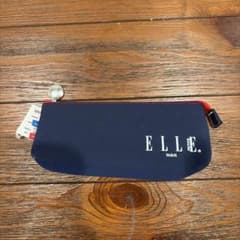 ELLE PETITE PARIS ペンケース ネイビー トリコロール 日本製のサムネイル