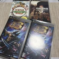 psp 소프트 4점 세트(목장 이야기.몽한 3rd.백기사 이야기)