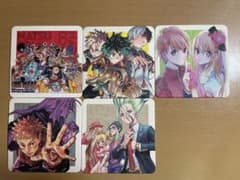 ジャンプ　夏コミ2021　コースター　5枚セットのサムネイル