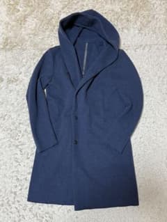 KAZUYUKI KUMAGAI カシミヤ混ストレッチメルトン・フーデッドコート