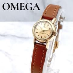 【不動品】OMEGA Ladymatic 自動巻き時計 新品ベルト　ゴールド　金