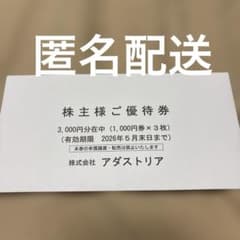 アダストリア 株主優待券 3000円分のサムネイル